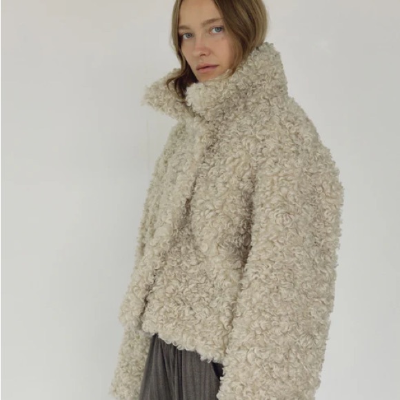 NWT Boheme Goods The Faux Fur Coat, Milk - Picture 4 of 9